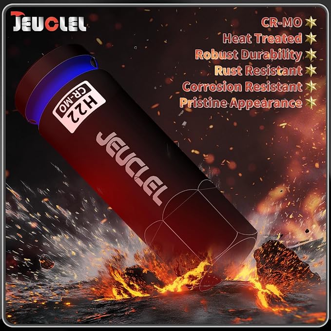 22mm Hex Impact Bit Socket, H22 1/2-Inch Impact Drive Allen Socket, Cr-Mo Steel Lengthen Hex Screwdriver Adapter for Electric Ratchet Wrenches Fastening Screws