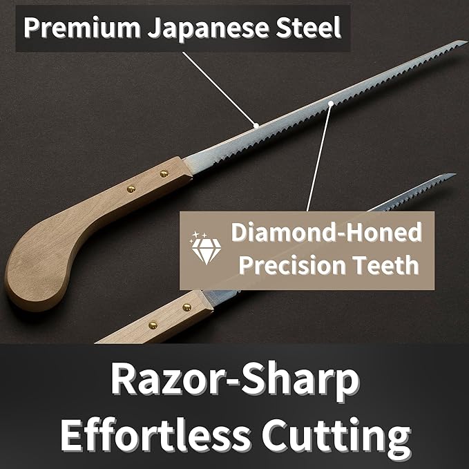 Keyhole Saw Long Blade 7-7/8" Made in JAPAN, Japanese Pull Saw for Wood, Plywood, Drywall, Sheetrock, Gypsum Board, Plasterboard, Bonsai Pruning, Woodworking, Wood Handle