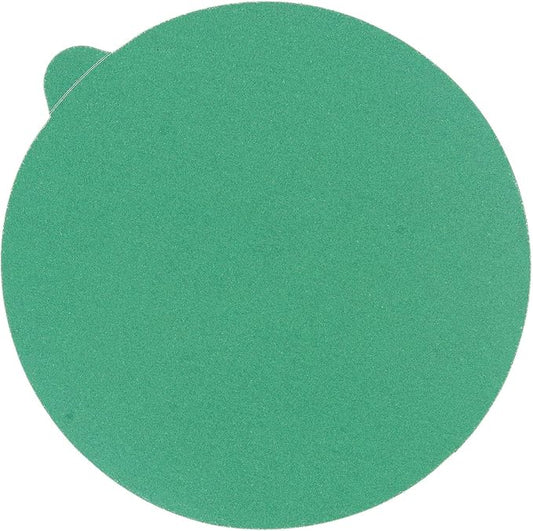 Dura-Gold Premium 5" Green Film PSA Sanding Discs - 220 Grit (Box of 50) - Film Back Self Adhesive Stickyback Sandpaper Discs for DA Sanders, Fast Cut Abrasive - Sand Automotive Paint Woodworking Wood