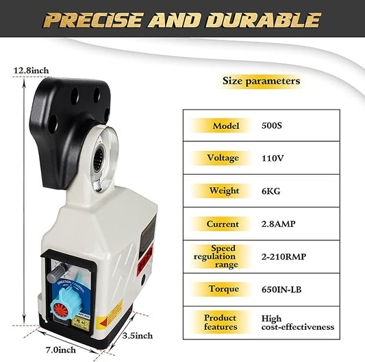 110V X-Axis Power Feed 650IN-Lb Torque for Milling Machine, Power Table Feed 2-210RPM Adjustable Rotate Speed for Bridgeport and Some Knee Type Milling Machine