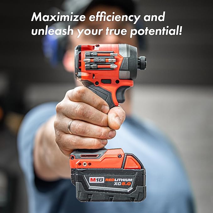 Magnetic Bit Holder for Impact Drivers and Drills - Super Strong Adhesive - Drill Accessory That Fits Most drills: Dewalt, Makita, Klein, Bosch and Milwaukee Bit Holder