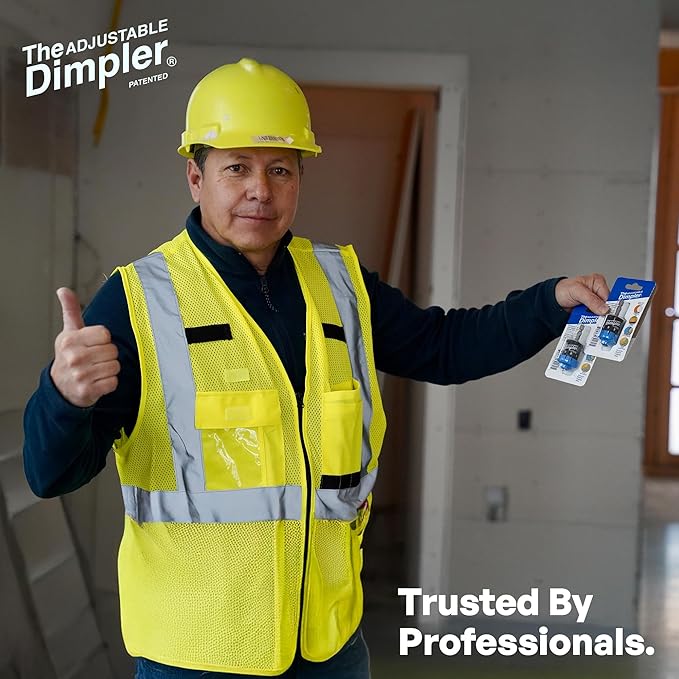 Adjustable DIMPLER ® - Drywall Bit & Screw Gun Attachment, Converts Drill into Drywall Screw Gun or Deck Screwdriver, Magnetic Bit Holder for Fast, Accurate Installation