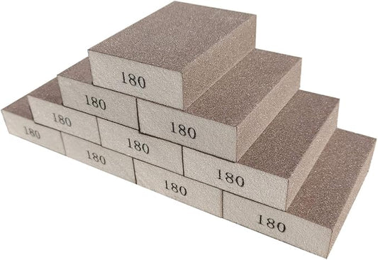 10 Pack 180 Grit Sanding Sponge, Washable and Reusable Sanding Blocks Great for Pot Pan Brush Sponge Brush Glasses Wood
