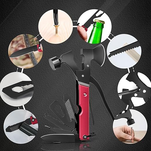 Gifts for Men, 15 in 1 Multitool Axe for Camping Hunting Hiking, Christmas Gifts for Dad, Husband, Him, Stocking Stuffers for Men Him Husband Boyfriend
