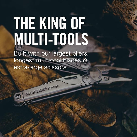 LEATHERMAN, Surge, 21-in-1 Heavy-Duty Multi-tool for Work, Home, Garden, DIY & Auto, Black