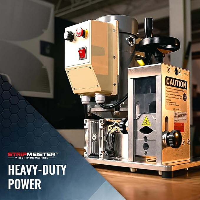 Automatic Wire Stripping Machine ??StripMeister E1000 Electric Heavy?멏uty Wire Stripper for Copper & Aluminum Cables up to 1??/4?? Industrial?멒rade, Jam?멑ree Design