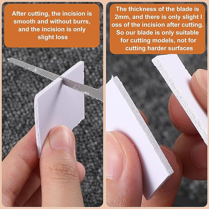 Mini Hand Saw Model Craft Blade Tools Razor Set 2 Handles with 12 Craft Blade Model Tool Hobby for Cutting Parts