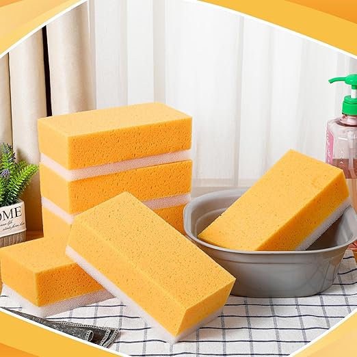 Gisafai 6 Pcs Drywall Wet Sanding Sponge 9 x 4.5 x 3.1 Inch Washable Reusable Drywall Sanding Blocks for Smoothing and Finishing Surfaces Tools Wiping dust