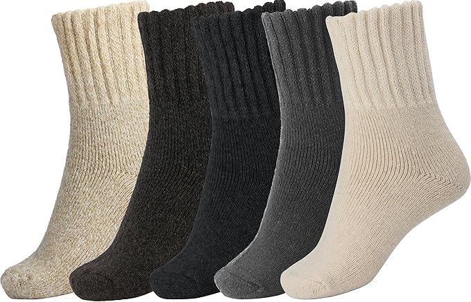 BomKinta Boot Socks for Women Winter Solid Thick Warm Socks Cozy Crew Socks Christmas Gift