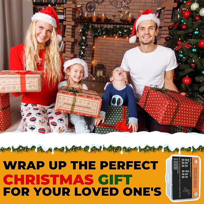 MulWark Magnetic Nut Driver Set 16 pcs Impact Driver Bit Set - Deep 1/4??Hex Shank Drill Bit Set - Impact Socket Adapters - Bit Extension Quick Change Torx Bit Set ??Christmas Tool Gift