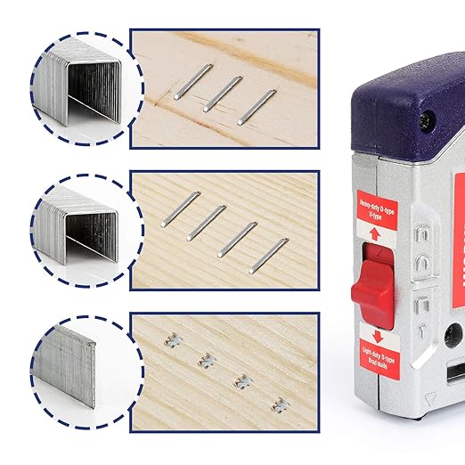 WORKPRO Heavy Duty T50 7500-Count Staples for Staple Gun, 1/2"+3/8" Staples and 5/8" Brad Nails Combo Kit, Galvanized Staple for Upholstery, Woodworking Projects and Home Renovations