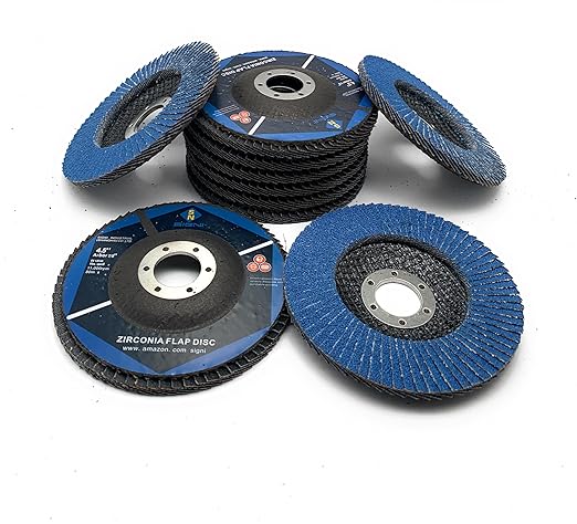 SIGNI 4" x 5/8" Premium Zirconia Flap Discs T27 10-Pack (4.5 inch T27 80#)