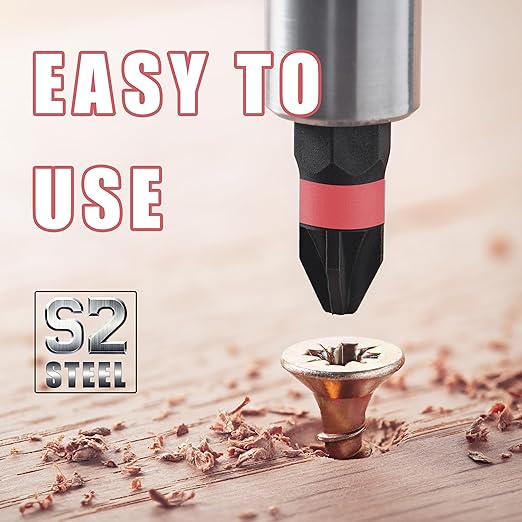 35 Pcs Screwdriver Bits Set, Hex S2 1/4 Impact Driver Bit Set, Anti-Tamper Security Torx Bit Set for Power Screwdrivers and Electric Drill Drivers, Allen Wrench Drill Bit Set with Case