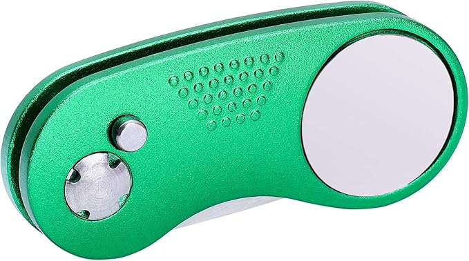Mile High Life Golf Divot Repair Tool, All Metal Foldable Divot Tool with Pop-up Button & Magnetic Ball Marker