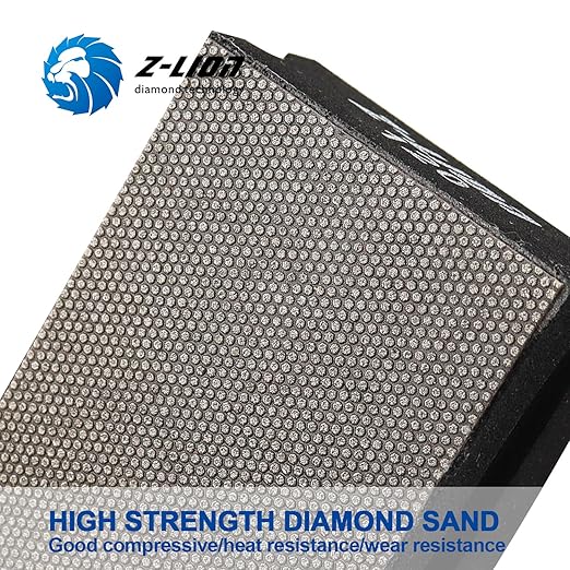Z-lion Electroplated Diamond Polishing Hand Pads Grit 120 Arc Shape Back for Glass Stone Granite Marble Concrete