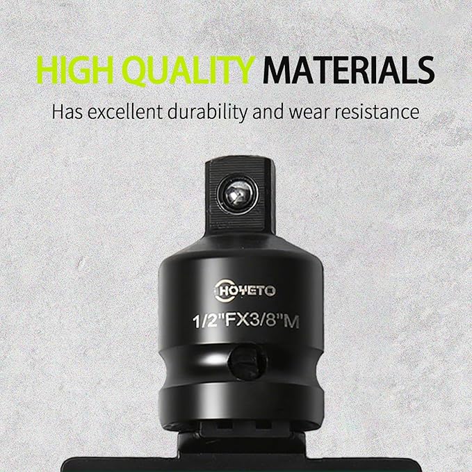 1/2" to 3/8" Male Drive Impact Socket Adapter | Chrome Molybdenum Alloy (Cr-Mo) Steel | Driver Conversions for Impact Wrench & Heavy-Duty Applications