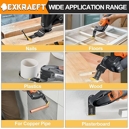 30 PCS Oscillating Tool Blade, Universal Titanium Multi Tool Blades for Metal Nails Wood Plastic and Hard Material, Oscillating Saw Blades Fit Dewalt Milwaukee Ryobi Rockwell Fein