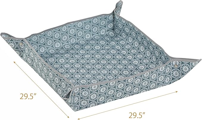 Heavy-Duty Waterproof ??Indoor Plant Transplanting & Mess Control Mat, Thick Succulent Potting Tray for Soil Change, Spill-Proof Gardening & Pet Grooming Mat (M - 29.5" X 29.5")