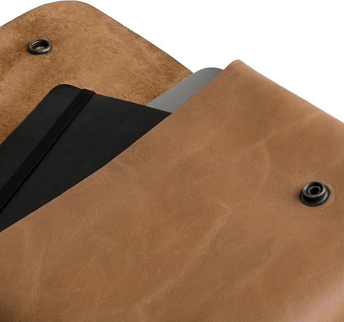 Hide & Drink, Vintage Folder Document Holder, File Case, A5 Binder, Envelope Portfolio, Full Grain Leather, Handmade, Single Malt Mahogany