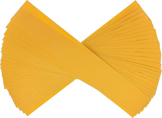 Dura-Gold Premium 400 Grit Gold Pre-Cut PSA Longboard Sandpaper Sheets, Box of 20, 2-3/4" x 16-1/2" Self-Adhesive Stickyback Sandpaper for Automotive, Woodworking Air File Sander, Hand Sanding Block