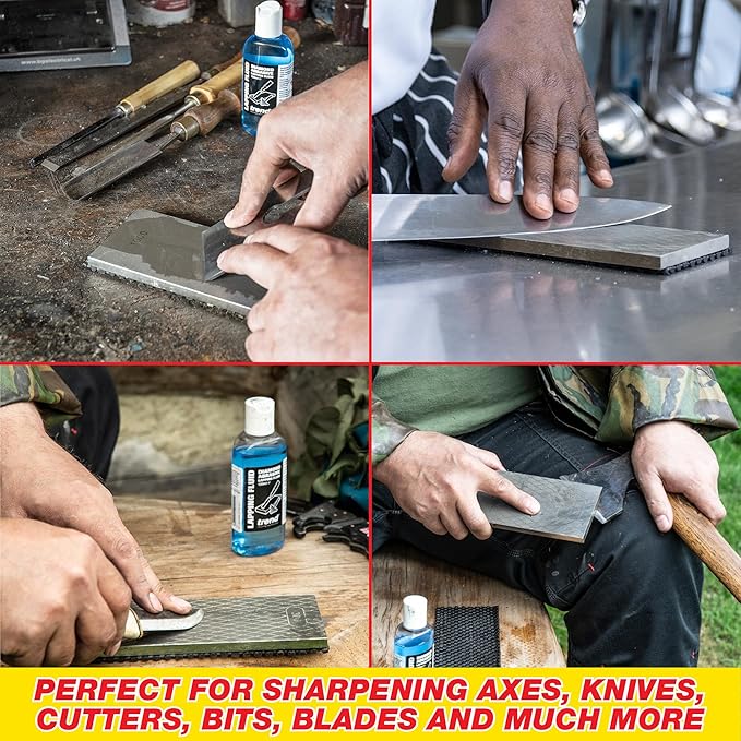 Trend Essential Diamond Sharpening Kit with 300/1000 Grit Bench Stone, Lapping Fluid, Leather Strop, Honing Paste, Cleaning Block & Sharpening Solutions Guide, DWS/KIT/H