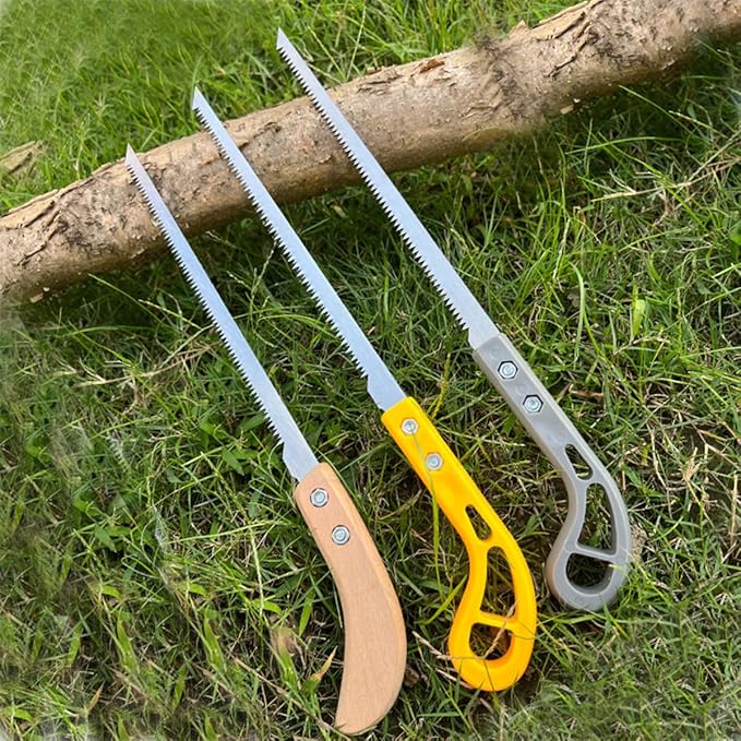 3Pcs Outdoor Portable Hand Saw, Camping Handsaw Household Garden Small Hand Saw, 9 Inch Rugged Three Blade Toothed Steel Mini Hand Saw for Gardening, Pruning, Backpacking, Survival