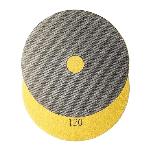 5 Inch Electroplated Diamond Grinding/Polishing Pads Sanding Granite Concrete Glass Metal Stone Grinding Disc(grit 120-1pc)