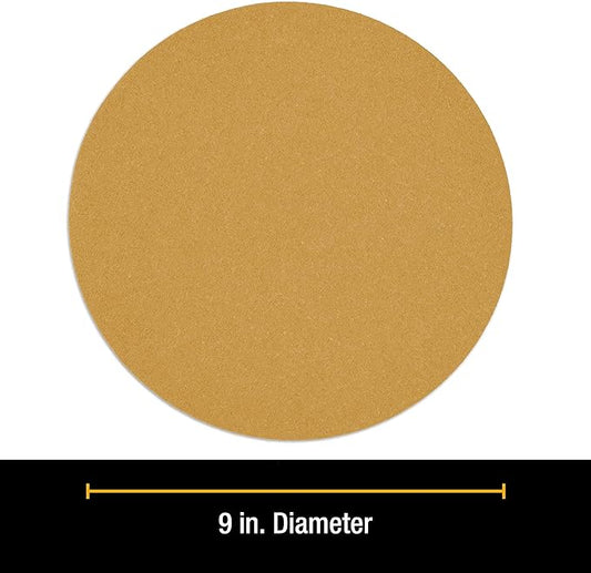 Dura-Gold Premium 9" Drywall Sanding Discs - 60 Grit (Box of 8) - High-Performance Sandpaper Discs with Hook & Loop Backing, Fast Cutting Aluminum Oxide Abrasive - for Drywall Power Sander, Wood
