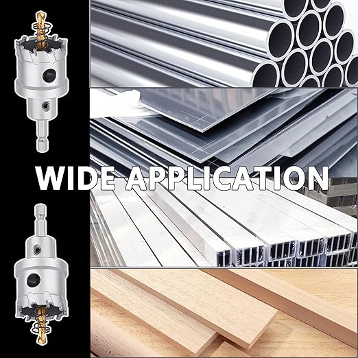 31mm竊?-2/9 inch竊덪arbide Hole Saw,Metal Steel Hole Saw with Hex Shank, Hole Cutter for Stainless Steel,Sheet Metal, Thick Metal and Iron. (Hex Shank, 31mm竊?-2/9 inch竊?