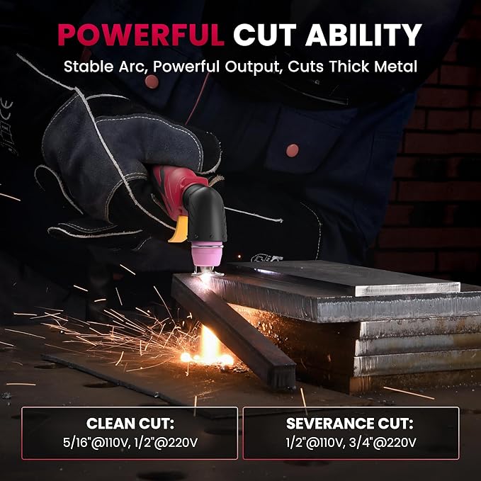 bestarc Plasma Cutter, [Pilot Arc][Large LED Display][Air Sensor] 50A bestarc Plasma Cutter Machine 110/220V Dual Voltage, 1/2'' Clean Cut 3/4 Inch Max Cut, Post Flow Mesh, 2T/4T for Beginners DIY