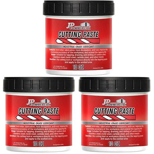 Cutting Paste 10 OZ, Cutting, Tapping, and Drilling Lubricant, Reduces Heat, Extends Tool Life & Improves Precision, for Drilling, Milling, Threading, and More (3 Pack)