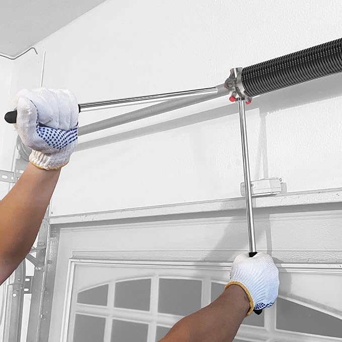 Garage Door Torsion Spring Winding Bars with Non-Slip Handle, D1/2'' x L17.2'', 1 Pair