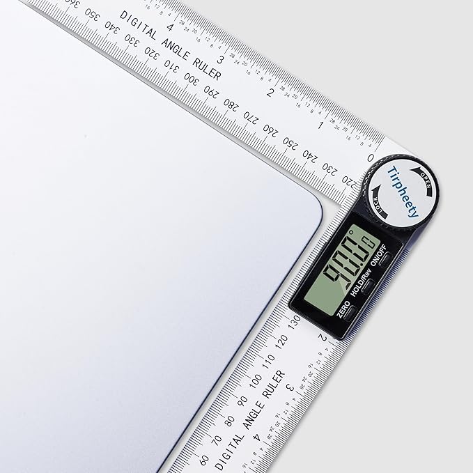 Digital Angle Finder Protractor, 3rd Generation Quick Display Angle Gauge Ruler, 7-Inch (200mm) Professional Measuring Tool for Woodworking, Carpentry, and Construction