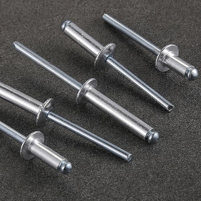 (300Pcs) 1/8"x1/2" Aluminum blind pro Rivets,Aluminum Grip and Steel Mandrel