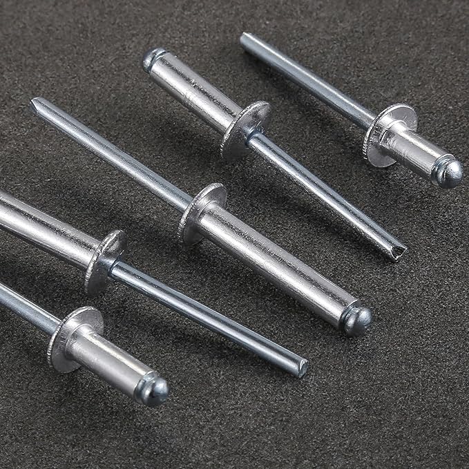 (150Pcs) 1/4"x1/2" Aluminum blind pro Rivets,6.5X13mm Aluminum Grip and Steel Mandrel