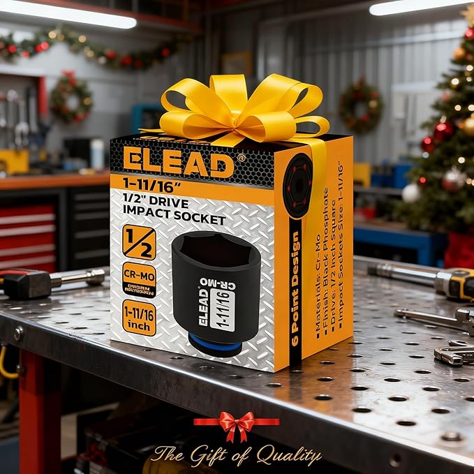 1/2" Drive Deep Impact Socket, 1-11/16 inch SAE 6 Point 1/2-inch Drive Impact Axle Nut Sockets, CR-MO Nut Socket Set, Oil Filter Sockets, Tools for Easy Removal of Axle Shaft Nuts