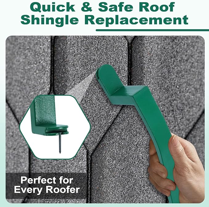 Roof Shingles, Heavy Duty Shingle Removal Tool, Shingles Nail Installer & Puller for Roof Repair, High-Carbon Steel Roof Shingle Nail Remover for Safe and Easy Replacement