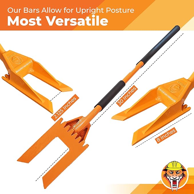 Gutster 30??Demolition Pry Bar & Crowbar ??Oval Handle Wrecking Bar for Ceiling & Wall Demo ??Heavy Duty Nail Puller Tool for Contractors, Firefighters & Home Renovations
