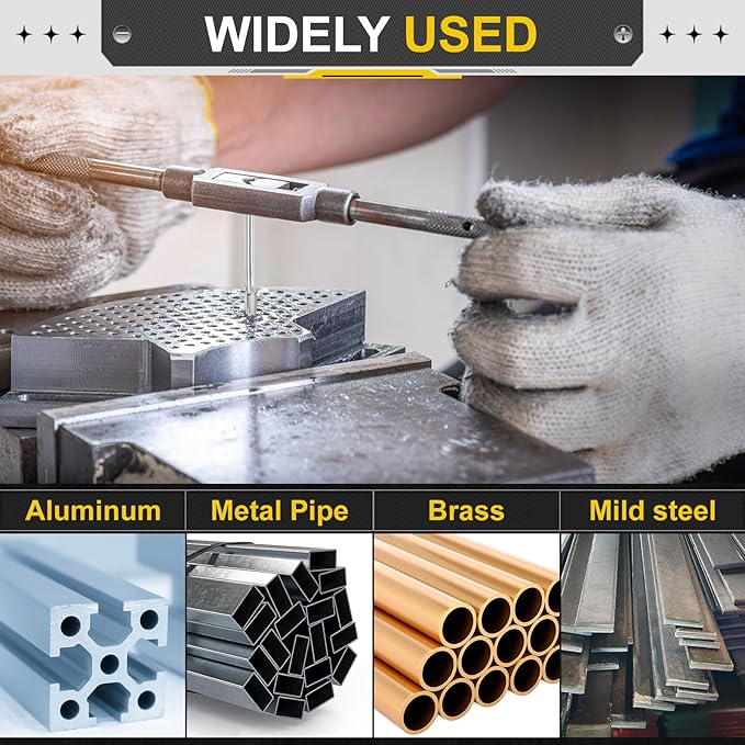 uxcell Hand Bottom Tap 3/4"-10 BSW 2B Thread Bottoming Style Threading Taps High Speed Steel HSS6542 Straight Flutes Screw Tapping Tool