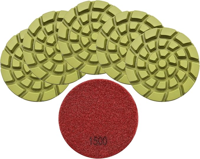 Diamond Concrete Polishing Pads - BRSCHNITT 6pcs 4 inch Grit#1500 Resin Bond Renew Pads Beton Floor Renew Reparing Disk