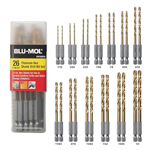 Disston 0518 HEX SHANK DRILL BIT SET 26PCS