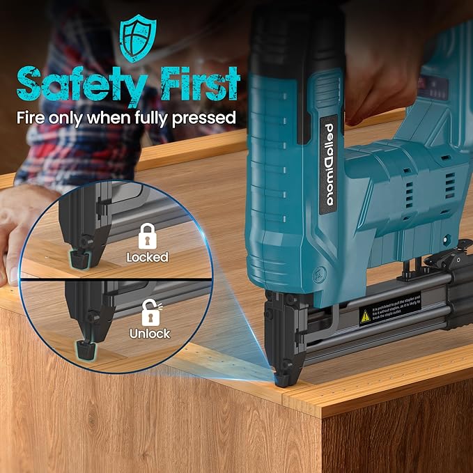 18GA Cordless Brad Nailer, 2 in 1 Nail Gun & Staple Gun for Makita 18V Bettery with 1000 Nails &1000 Staples, Battery Powered Nail Gun for Home Improvement(No Battery)