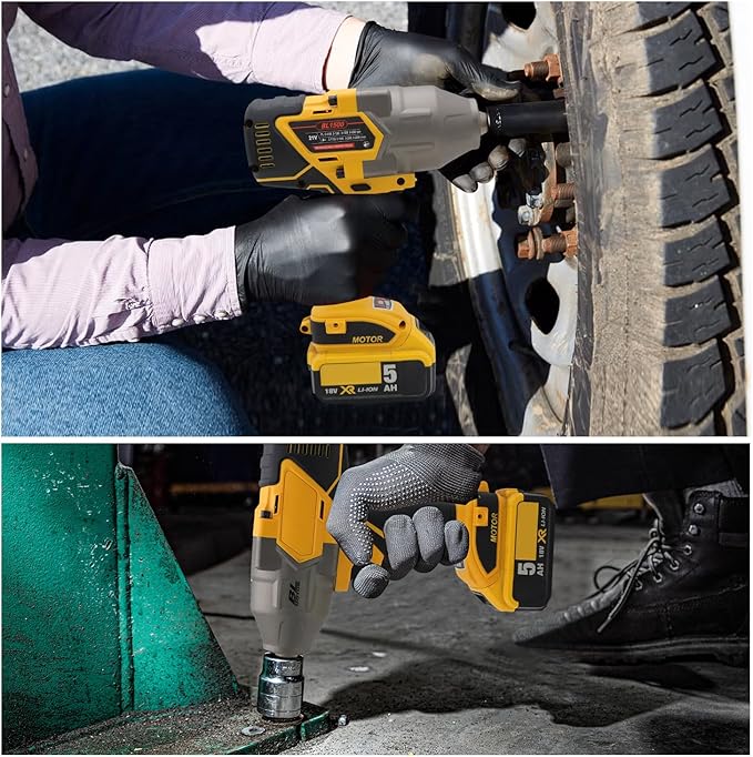 20V Brushless Impact Wrench, 1100 ft-lbs High Torque, 1/2 inch 4-Speed Cordless Impact Gun, Easily Removes Bolts on Cars, Trucks, and Tractors, Bare Tool Only