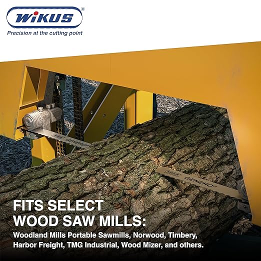 Bandsaw Blade 158'' x 1 1/4'' – Portable Precision Band Saw Blades for Woodworking, Sawmill & Wood Cutting - 10° Durable Saw Blade, 1.15 TPI, 0.042'' Thick - 5 Pack - Made in Germany – GENERO by WIKUS