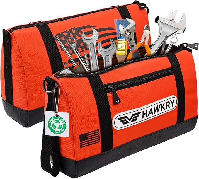 HAWKRY Oxford Waterproof Tool Bag – Small Tool Bag and Tool Pouch, Fishing Bag, Travel Pouch, Compact, Durable Small Travel Bag, Multipurpose Tool Bags for Men for Work, Fishing and Travel