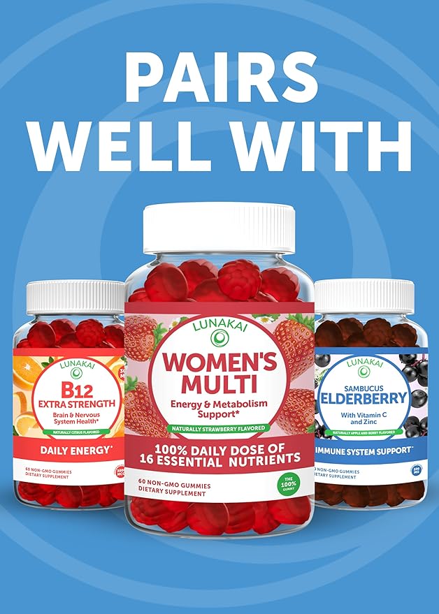 Lunakai USA Made Magnesium Glycinate Gummies 426mg with L-Theanine ??Calm, Sleep, Stress Relief for Adults & Kids, Non-GMO, Vegan, 60ct