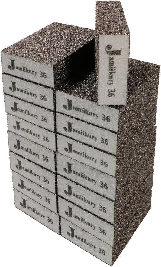 16Pcs 36 Grit Sanding Blocks, Jamiikury Coarse Sanding Sponge Washable and Reusable, Wet Dry Sandpaper Sponge for Wood Metal FurniturePaint and Drywall