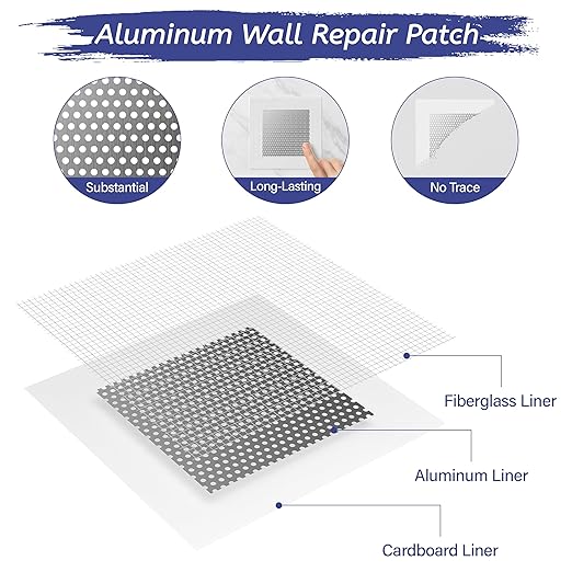 Oriflame Drywall Repair Kit: 8.5 Ounce Spackle Wall Repair with Patch/Scraper/Sandpaper/Gloves - White Wall Putty for Nail Holes/Cracks/Dents/Stains/Peeled Wall (3)