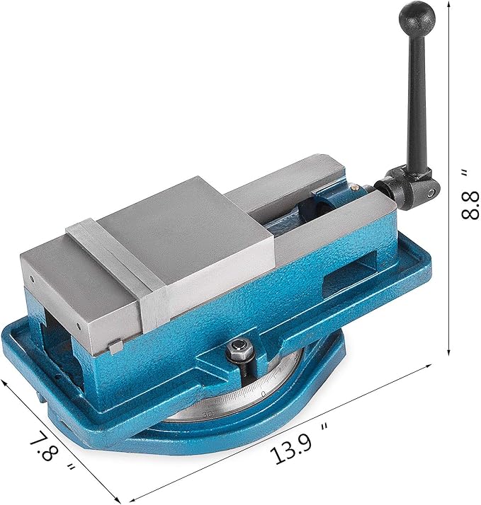 VEVOR Milling Vise 4 Inch,Bench Clamp Vise High Precision Clamping,Mill Vise Ductile Iron Material with 360 Degree Swiveling Base