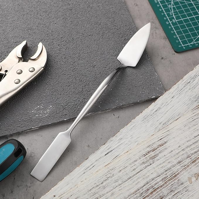3/4" Trowel And Square Masonry Tools Forged Steel Trowel Concrete Tool Ornamental Stucco Tool Long-lasting Masonry Plaster Spatula for Glazing, Patch Work, Plaster, and Archeology